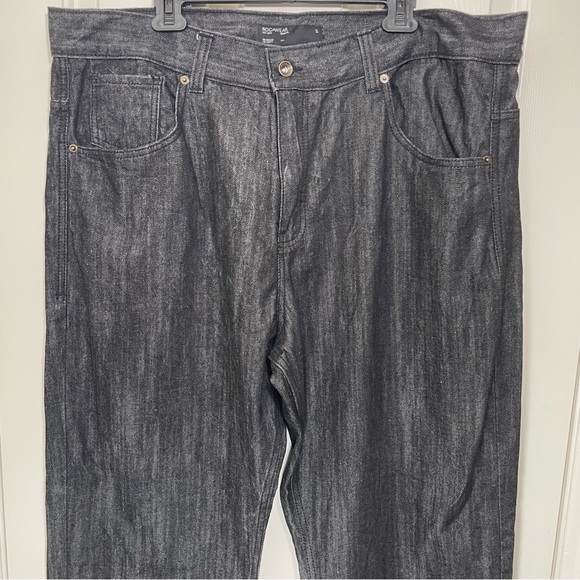 Rocawear RCWR Wide Baggy Graphic Loose Denim Jeans Men's Size 42 x 32 Black‎ EUC - Picture 2 of 10